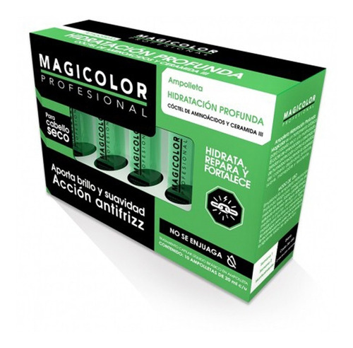 Ampolletas Hidratacion Profunda Cabello Seco 10 Ampolletas Color De Cabello Seco Fragancia Del Tratamiento Fresca