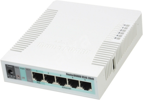 Router Mikrotik Rbt951g 2hnd Gigalan 2.4ghz Con Fuente 951g