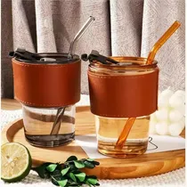 Comprar Taza Mug Para Cafe Tipo Cristal Con Cinta De Cuero
