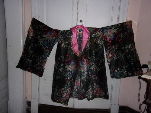 Verdadero Kimono Chino, Tela Tipo Seda, Talle L. Teatro