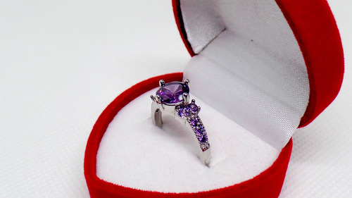 Anillo De Compromiso De Plata De Ley
