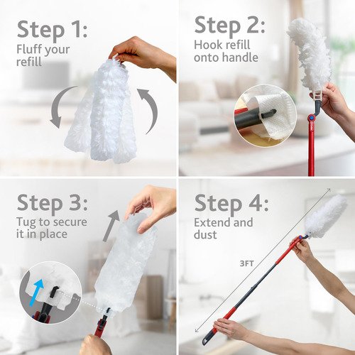 Kit Para Quitar El Polvo O-cedar Flex & Catch Con 3 Recambio