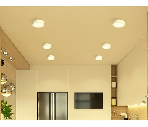 Imagen 9 de 10 de Panel Led 18w Redondo Sobreponer 4000k Luz Neutra