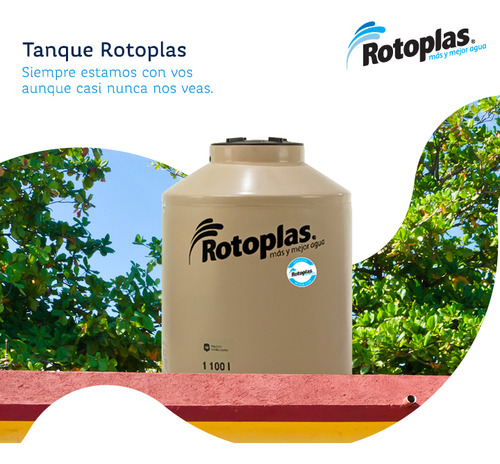 Tanque De Agua Rotoplas 1100l Tricapa Vertical Polietileno De 140 X 110 Cm