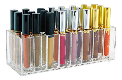 Caja De Almacenamiento De Lápiz Labial De 24 Rejillas, Conte