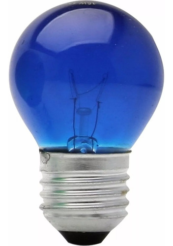 Kit 8 Lampada Bolinha Decorativa Incandescente 15w Colorida Cores Azul Transparente 127v 110v E27 Brasfort