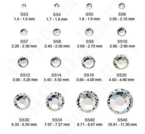 Cristal Para Uña Swarovski Original Modelo 2028 Siam 12ss