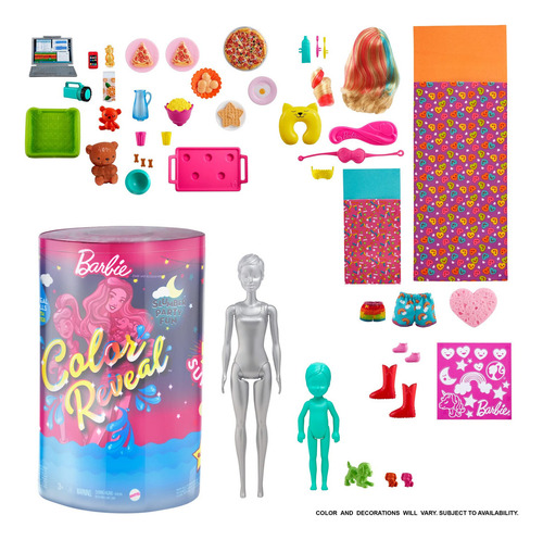 Barbie Color Reveal Slumber Party Fun Muñecas Y Accesorios
