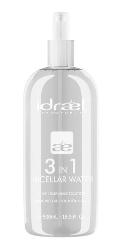 Desmaquillante Agua Micelar 3 En 1 Limpieza Profunda Idraet