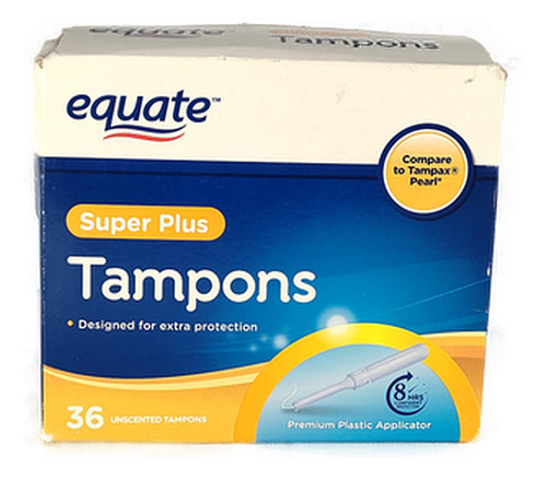 Tampones Femeninos Equate Con Aplicador Super Plus 36 Un ...