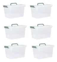 Comprar 6 Cajas Organizadoras Plásticas Grandes 38x28x22