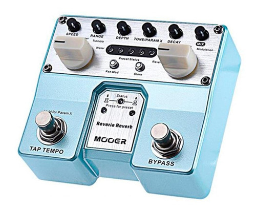 Pedal Para Guitarra Mooer Reverie Reverb Trv2 Cor Azul