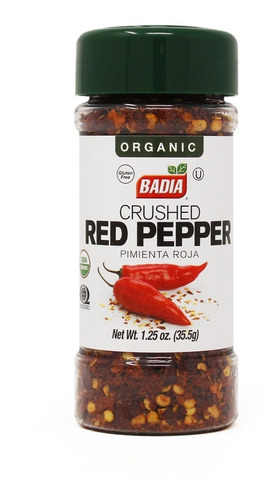 Imagen 1 de 3 de Ají Picante Triturado Red Pepper Badia 35,5 Gr S/tacc Kosher