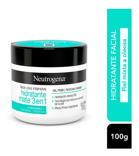 Neutrogena Face Care Intensive Hidratante 3 En 1 Crema 100g