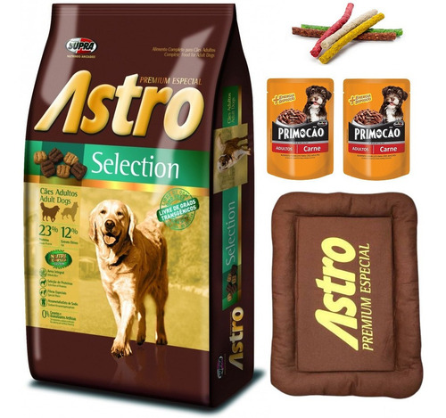 Imagen 1 de 2 de Comida Perro Astro Selection 17kg Con Colchoneta