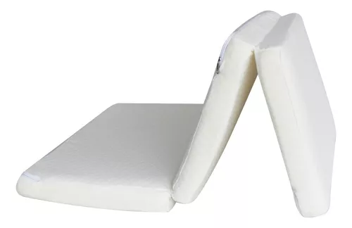 Colchón Cuna Plegable Triple - Blanco Memory Foam COLCHON CUNA DE VIAJE  PLEGABLE