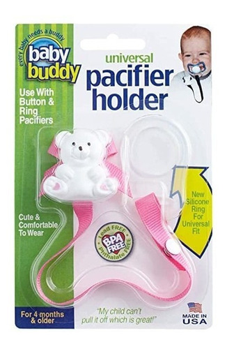 Baby Buddy - Soporte Universal Para Chupete Con Clip Para C.