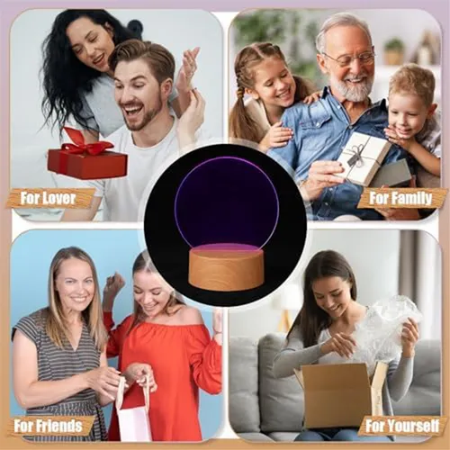 6 Unidades, Base De Lámpara Led Para Navidad, Noche, Noche,