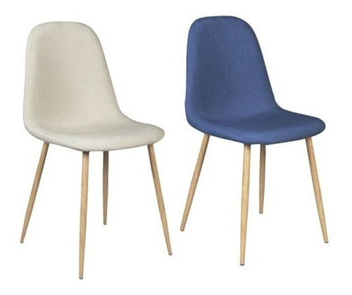 Silla De Comedor Scandia Diseño Modelo Exclusivo Ramos Mejia Color de la estructura de la silla Marrón Color del asiento Azul