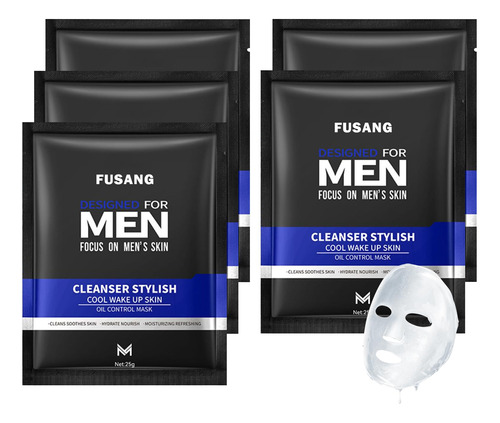 Juego De 5 Mascarillas Faciales Para Hombre, Mascarillas Hid