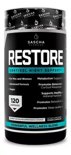 Suplemento en cápsula Sascha Fitness RESTORE magnesio en pote 120 un