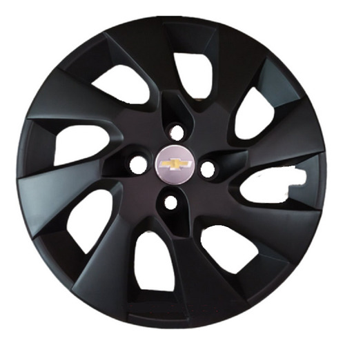 Juego De 4 Tazas Negra Rodado 15 Chevrolet Agile