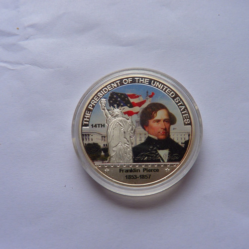 Imagen 1 de 2 de Moneda Presidentes De Eeuu N°14 Franldin Pierce 1853-1857