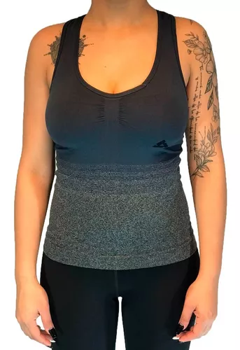 Musculosa Alait Running Mujer Degra Seamless Gris Cli