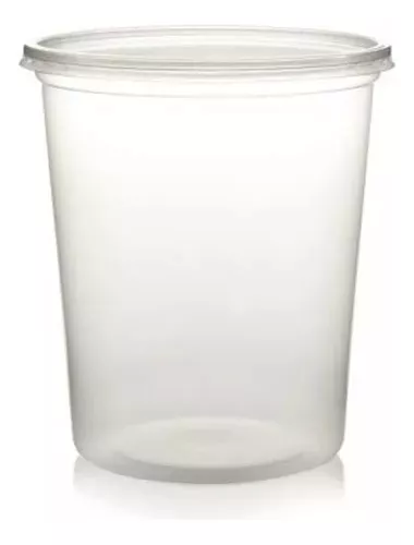 Pote / Envase Plástico 32 Oz - 1 Litro Con Tapa (25 Uds) Color