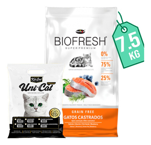 Alimento Biofresh Gato Adulto Castrados 7.5 Kg 