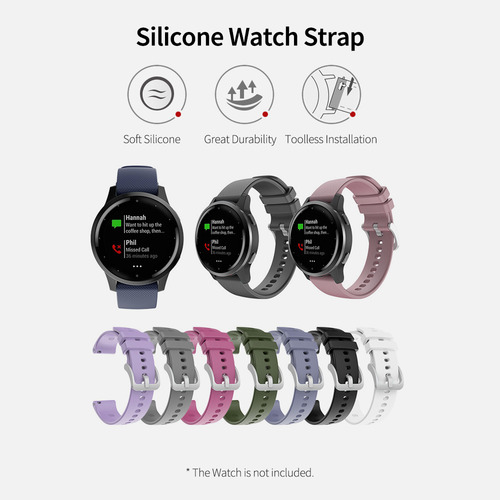 Correa De Reloj De Silicona De 18 Mm, Cierre Rápido, Hebilla