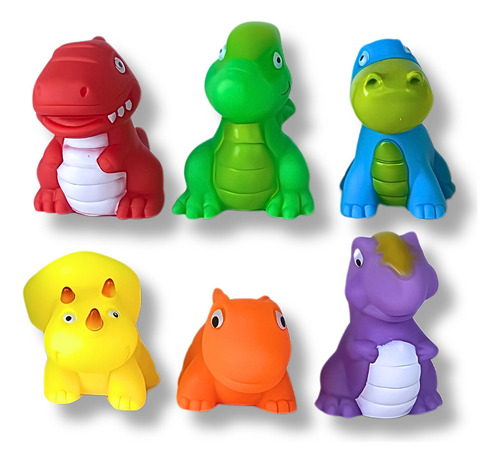 Kit 6 Brinquedos Coloridos Hora Do Banho Para Bebês Castela
