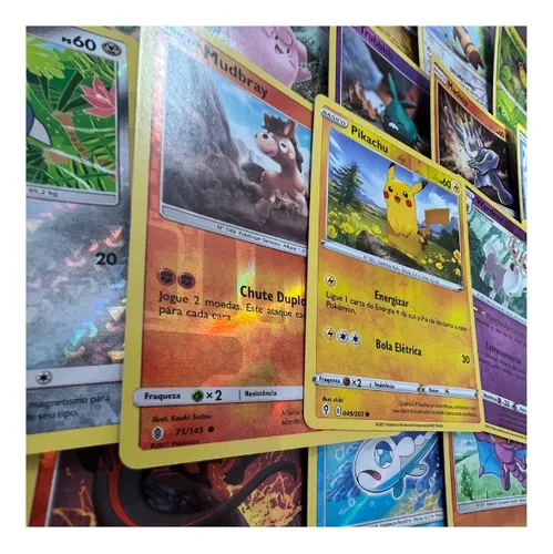 Kit 20 Cartas Pokémon Brilhantes - Pokemanos