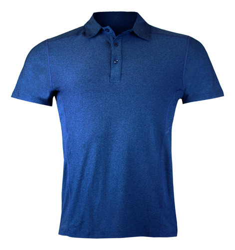 Polera Dry Fit Con Cuello Manga Corta Jaspeada Hombre