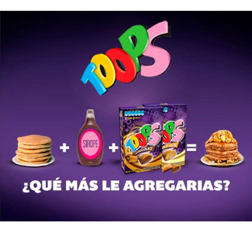 Cereal Toops Extra Relleno Con Vitaminas 220 Gr Pack 3 Pza