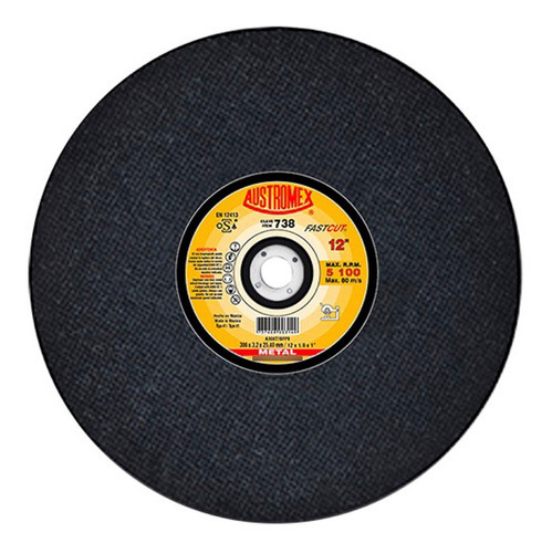 Disco Para Corte De Metal 12 X1/8 X1 Larga Du Austromex 738