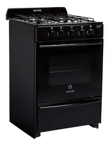 Cocina Escorial Master Gas Natural Con Puerta Visor Negro