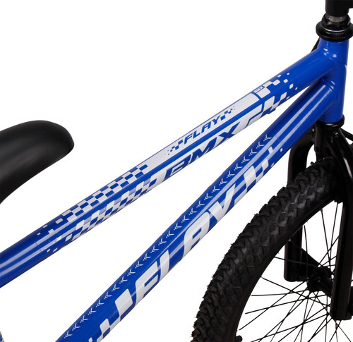 Bicicleta Aro 20 BMX Infantil Flay Aro Aero Freio V-Brake Menino 6, 7, 8, 9, 10 anos Cor Azul-escuro