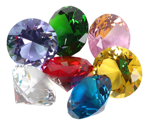 100 Joyas De Diamantes De Cristal Acrílico De Colores Mezcla