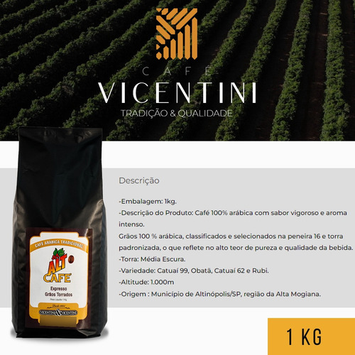 Café Espresso Alt - Torrado Em Grãos - 1kg