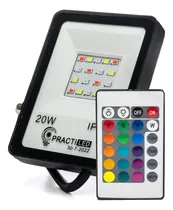Comprar Proyector Reflector Led Rgb 20w Con Control Remoto Exterior