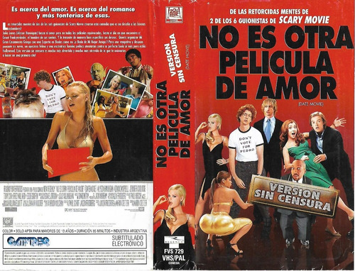 No Es Otra Pelicula De Amor Vhs Date Movie Comedia Parodia