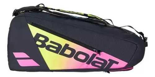 Raqueteira Babolat Pure Aero Rafa X6 Preta Amarela E Rosa