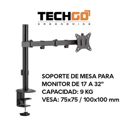 Brazo soporte ergonómico para 2 (dos) monitores tipo VESA 17-32 con r -  PCS FOR ALL SAS