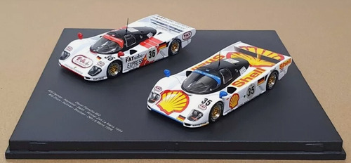 Set De 2 Coches: Dauer Porsche 962 Lemans 1994 1/43 Werk83 Blanco