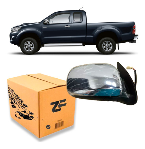 Espejo Exterior Toyota Hilux 2005/2011 Manual Cromado