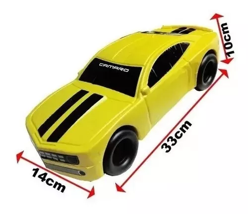 Carrinho Controle Remoto Carro de Corrida Camaro Amarelo Grande com 45cm  Racer Xtreme Brinquedo Infantil Criança da Will Kids WB7750