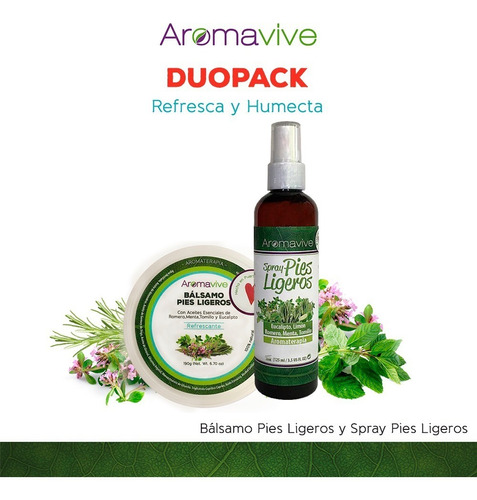 Duopack Pies Ligeros  Aromaterapia Aromavive