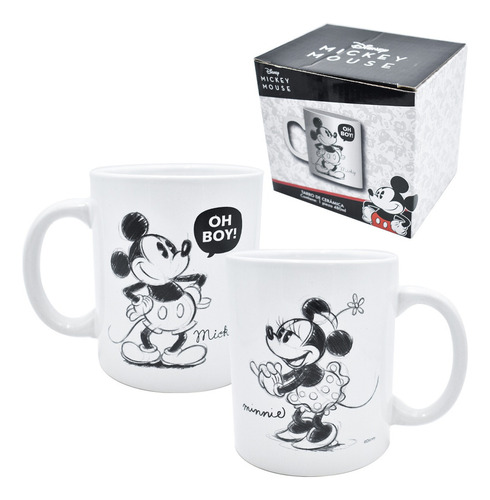 Taza Grande Cafe Disney Mickey Minnie 480ml Cerámica