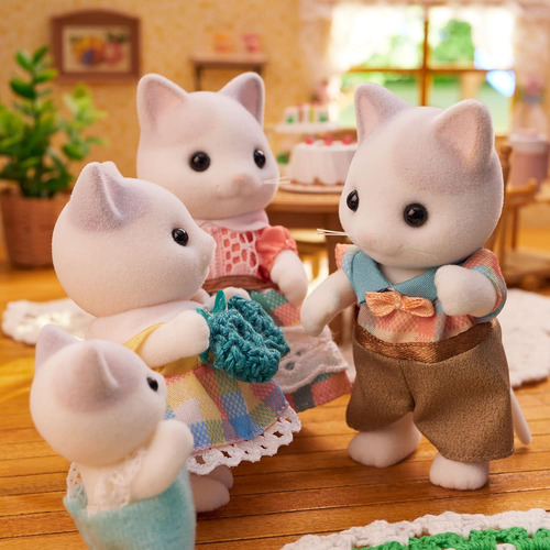 Sylvanian Familia Gato Latte Calico Critters Muñeco Ternurin